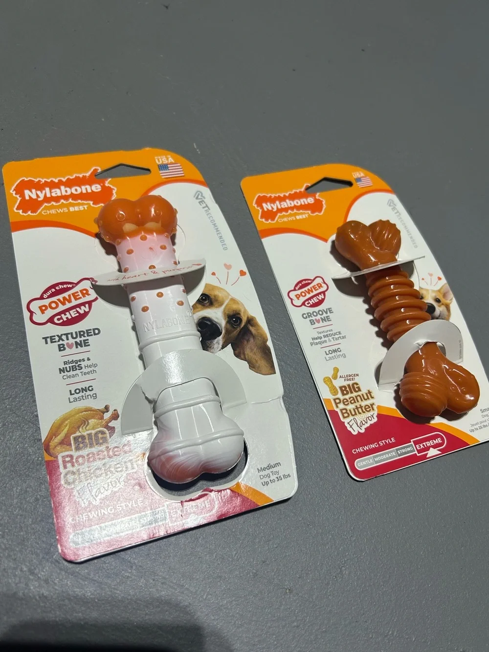 (NEW) (2 Pack) NylaBone Power Chew Extreme Bones